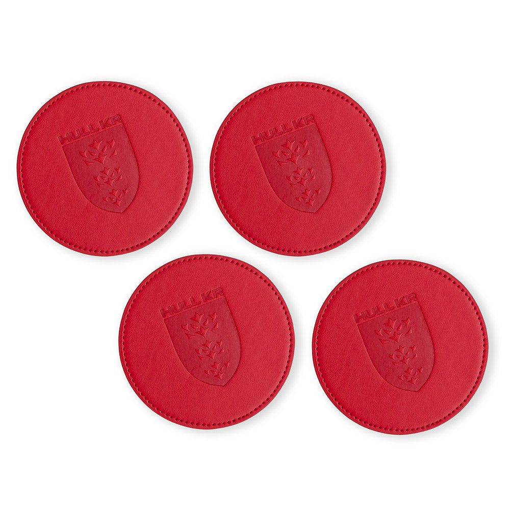 4 PACK PU LEATHER COASTERS