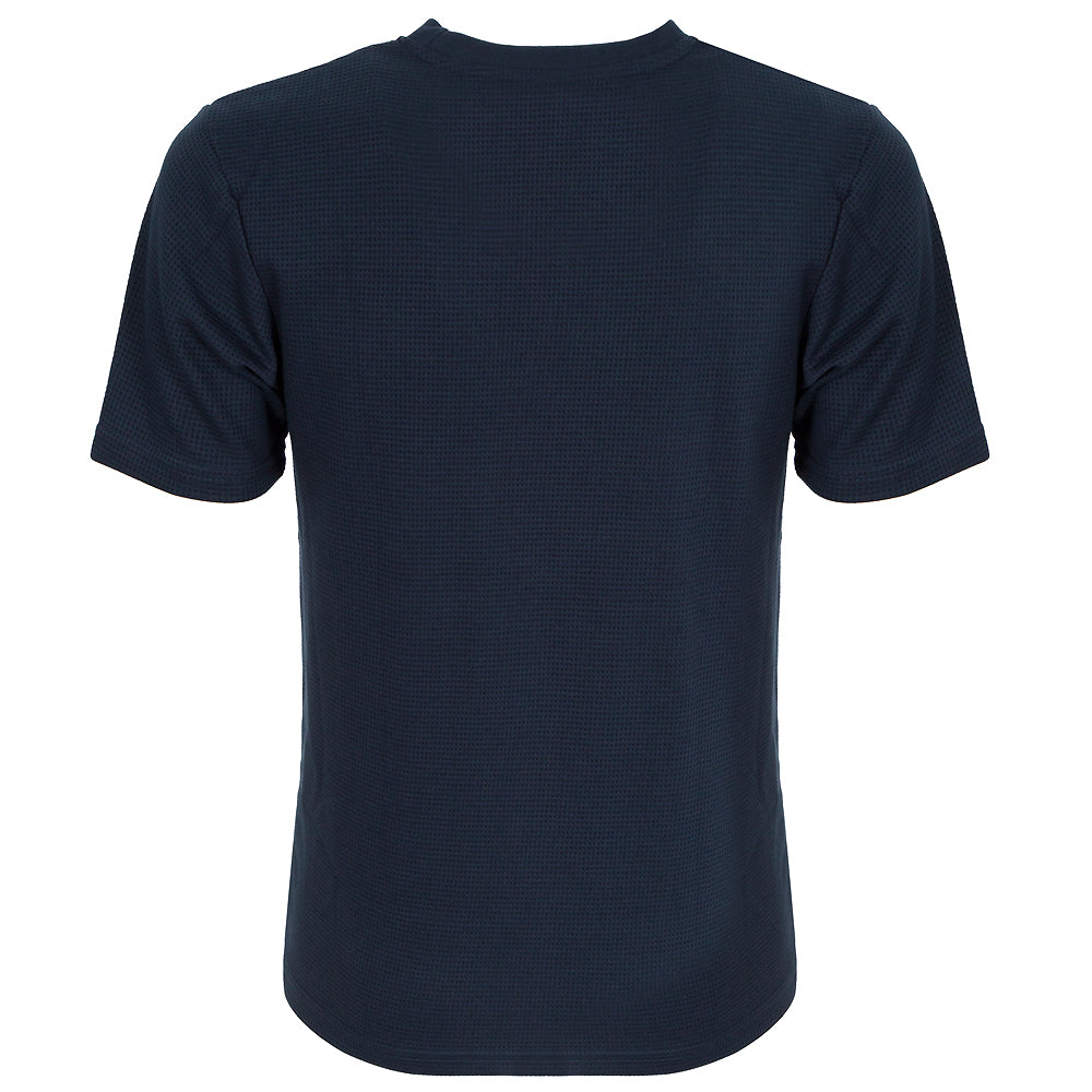 NAVY CREST WAFFLE TEE