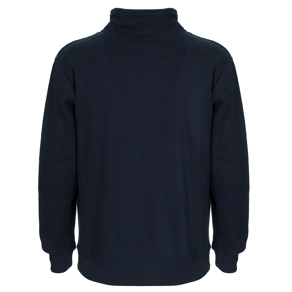 NAVY CREST WAFFLE 1/4 TOP