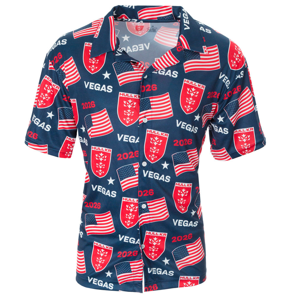 VEGAS HAWAIIAN NAVY SHIRT