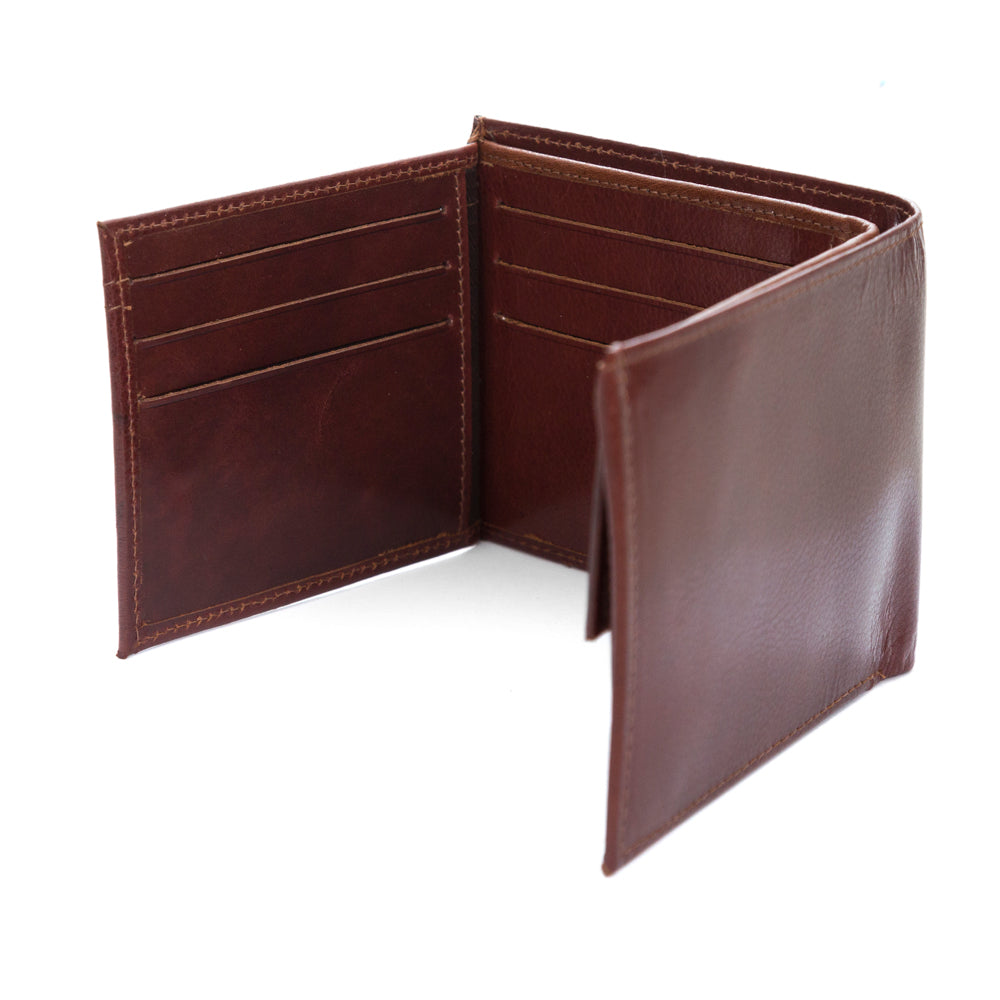 POLISHED BURGUNDY LEATHER WALLET