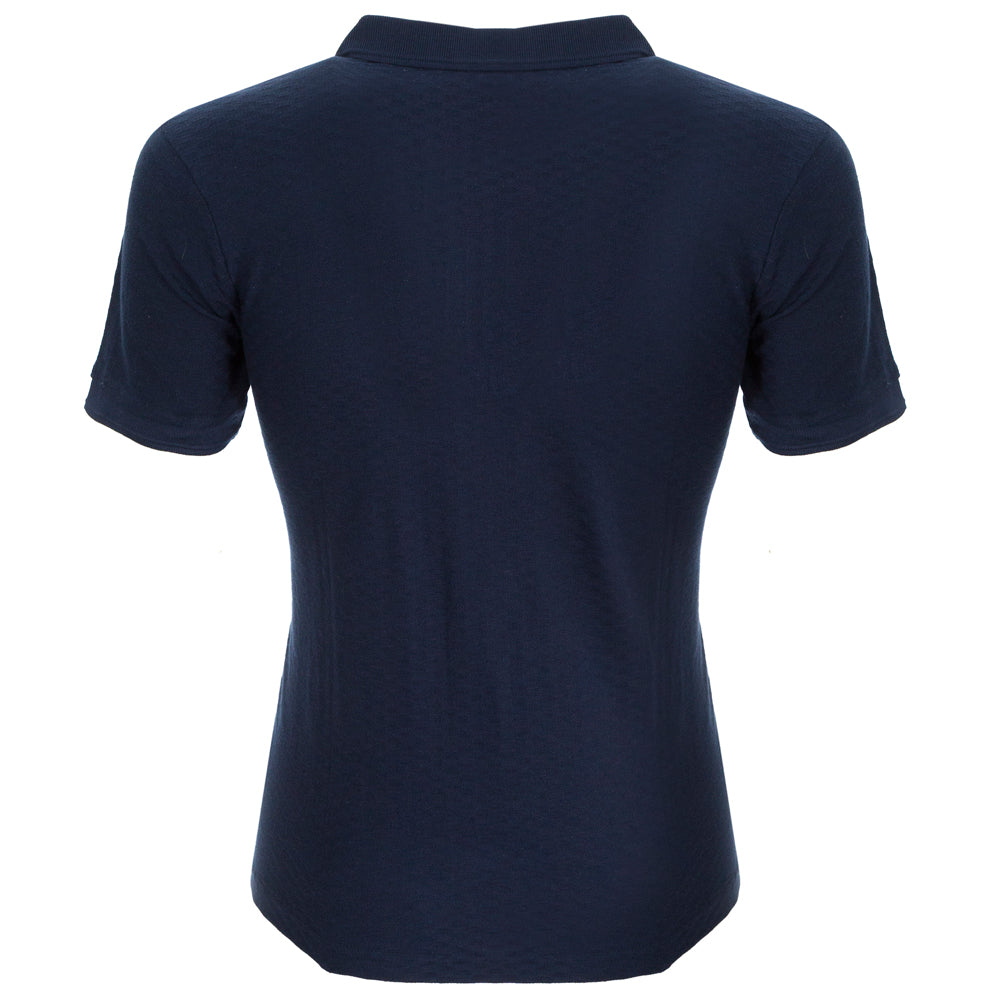 NAVY ICON ZIP POLO