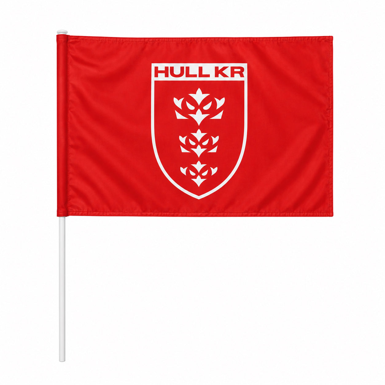 RED CREST HAND WAVING FLAG