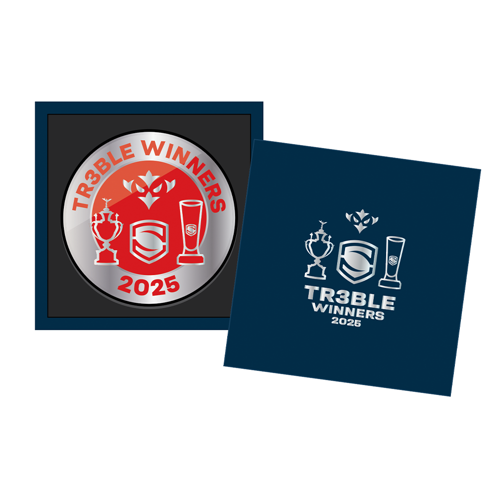 TREBLE WINNERS BOXED MEDAL