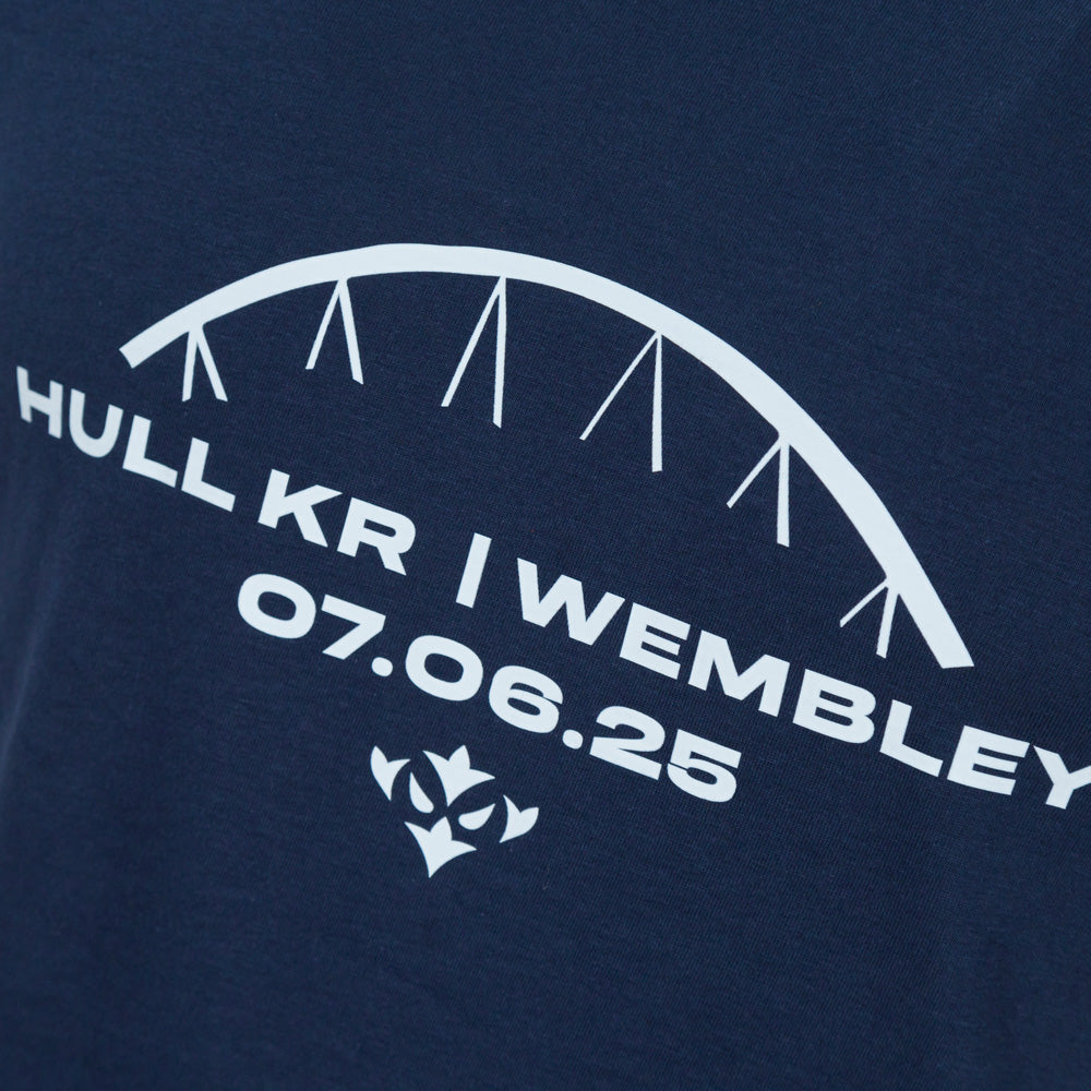 Navy Hull KR Wembley Arch Tee Close Up