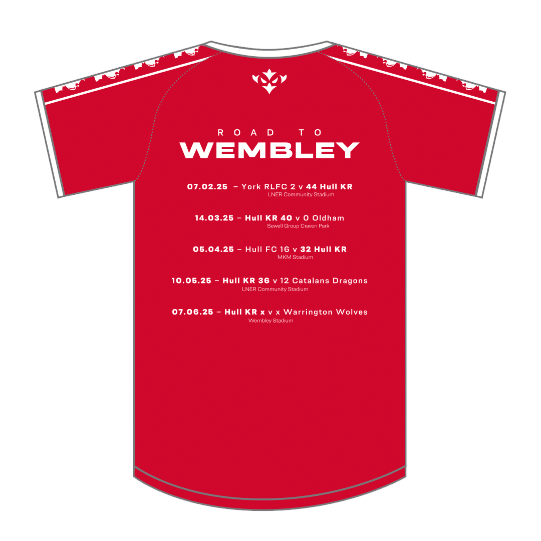 RED JUNIOR ROAD TO WEMBLEY TEE - PRE ORDER