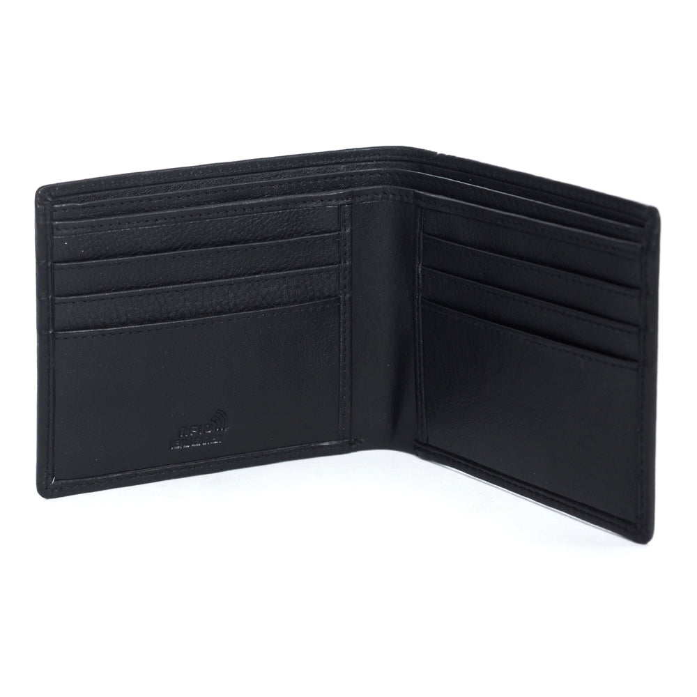 BOXED BLACK LEATHER WALLET