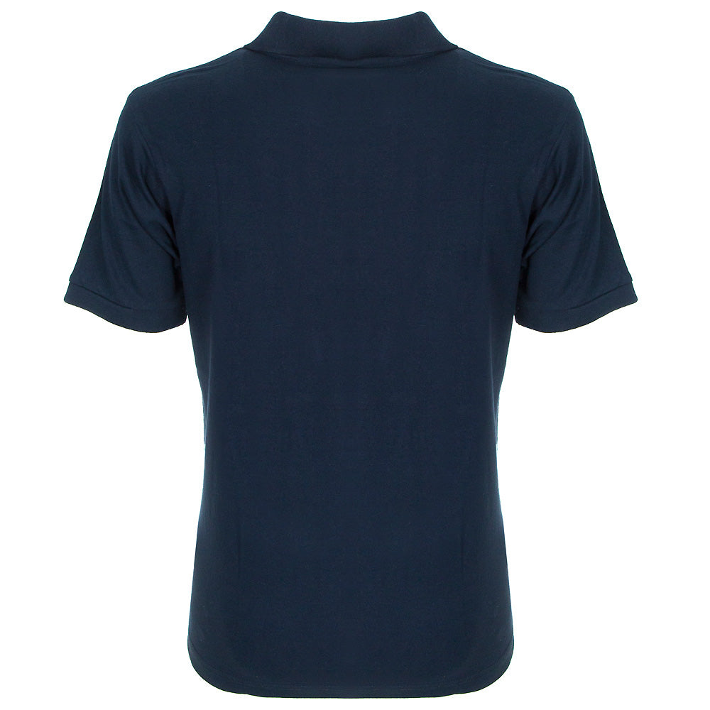 NAVY/STONE ZIP POLO