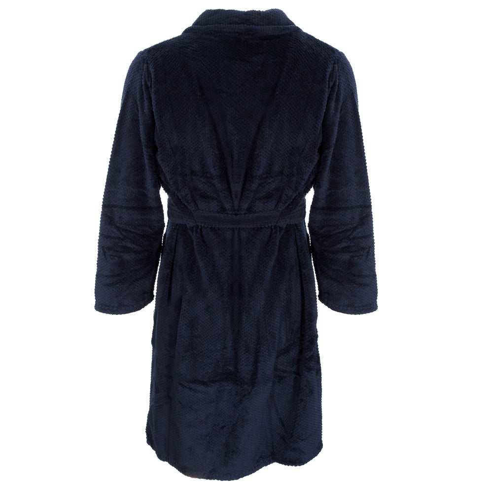 NAVY VENUS FLEECE ROBE