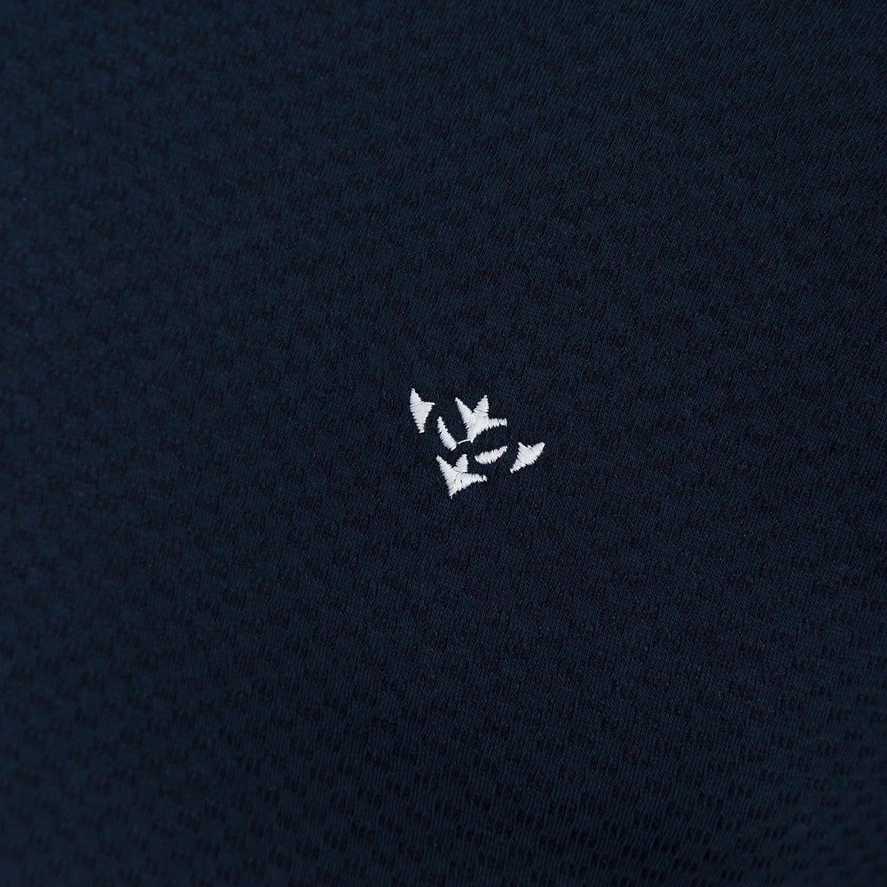 NAVY ICON WAFFLE TEE