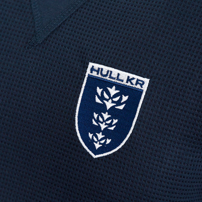 NAVY CREST WAFFLE TEE