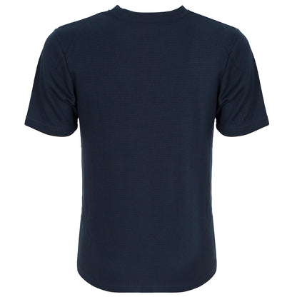 NAVY CREST WAFFLE TEE