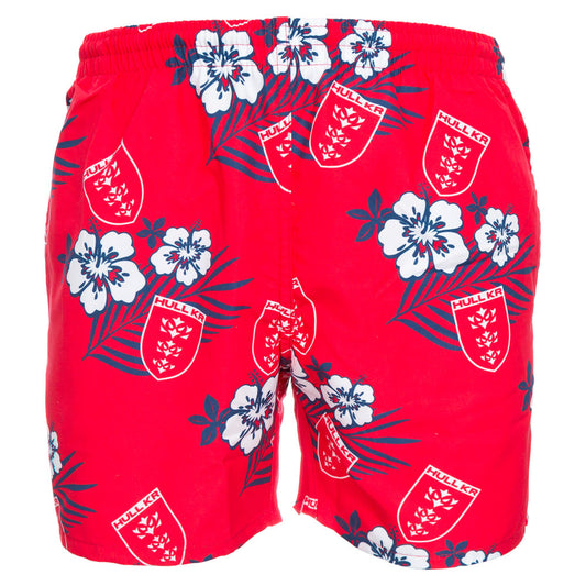 RED CREST HAWAIIAN SWIM SHORTS