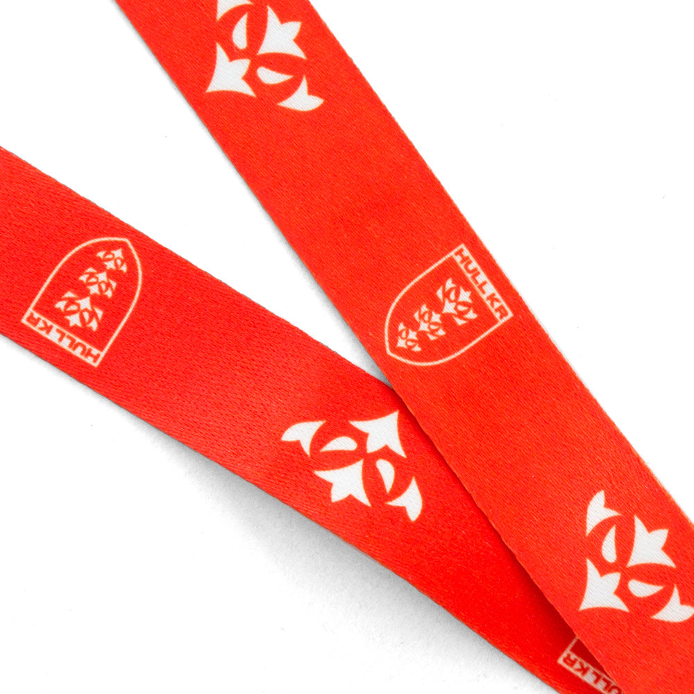 crest icon lanyard close up