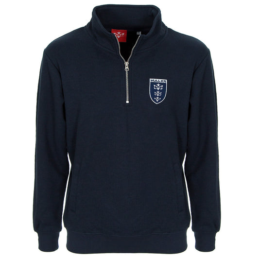 NAVY CREST WAFFLE 1/4 TOP