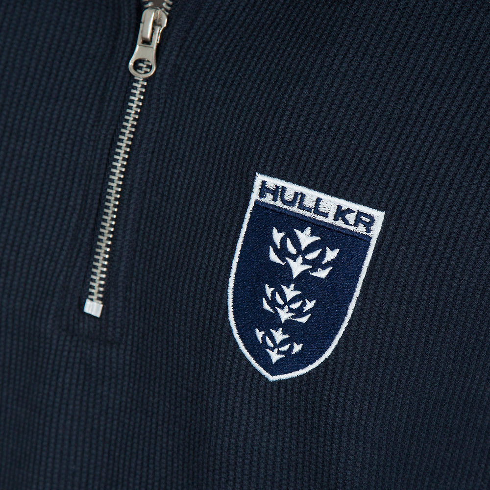 NAVY CREST WAFFLE 1/4 TOP