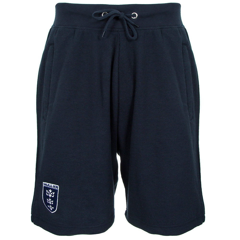 NAVY CREST WAFFLE SHORT