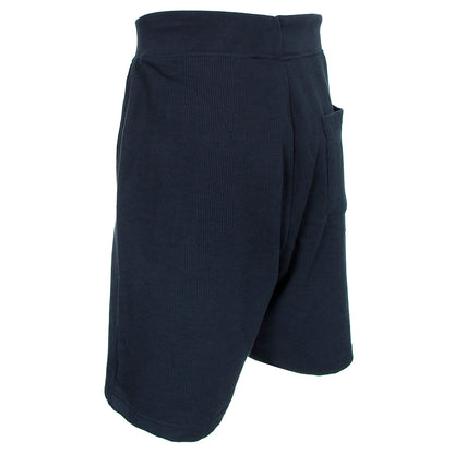 NAVY CREST WAFFLE SHORT