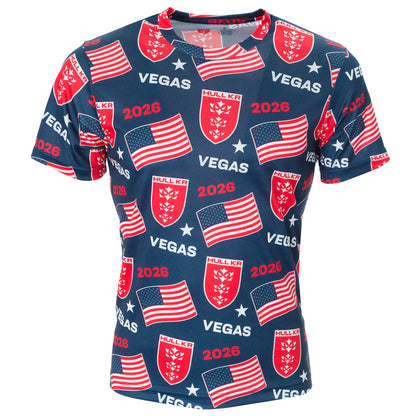 VEGAS HAWAIIAN NAVY TEE
