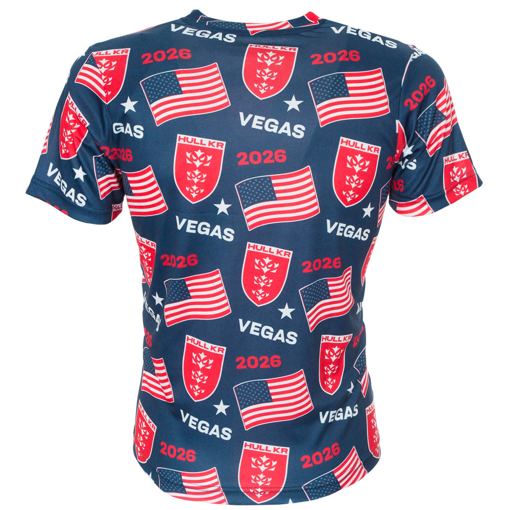 VEGAS HAWAIIAN NAVY TEE