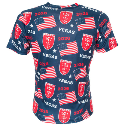 VEGAS HAWAIIAN NAVY TEE