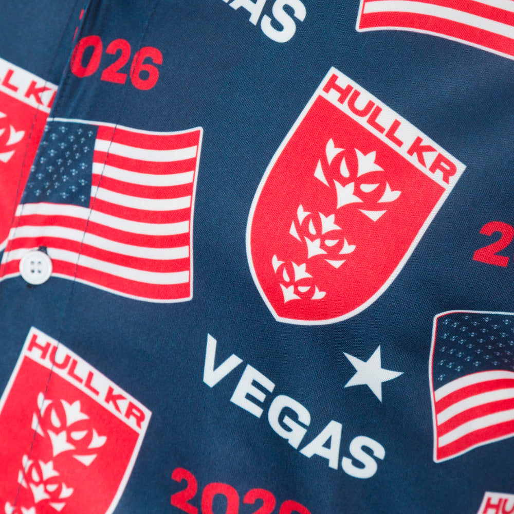 VEGAS HAWAIIAN NAVY SHIRT