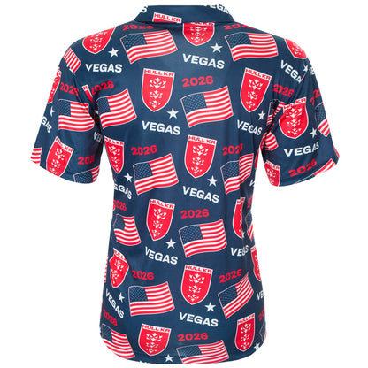 VEGAS HAWAIIAN NAVY SHIRT