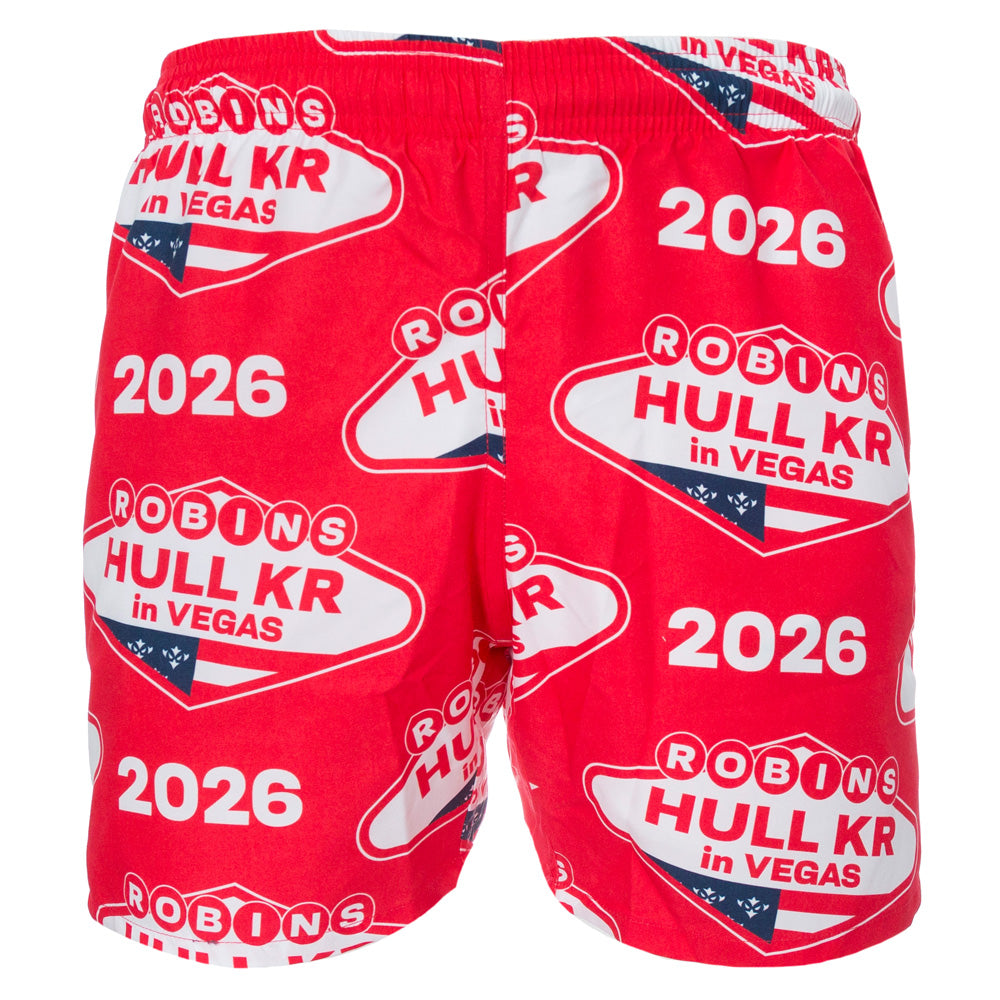 HULL KR USA RED SWIM SHORT