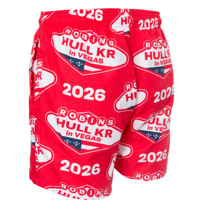 HULL KR USA RED SWIM SHORT