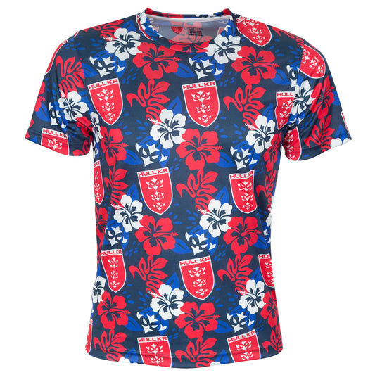 NAVY CREST/ICON HAWAIIAN JUNIOR TEE
