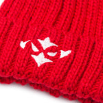 JUNIOR RED POM BEANIE