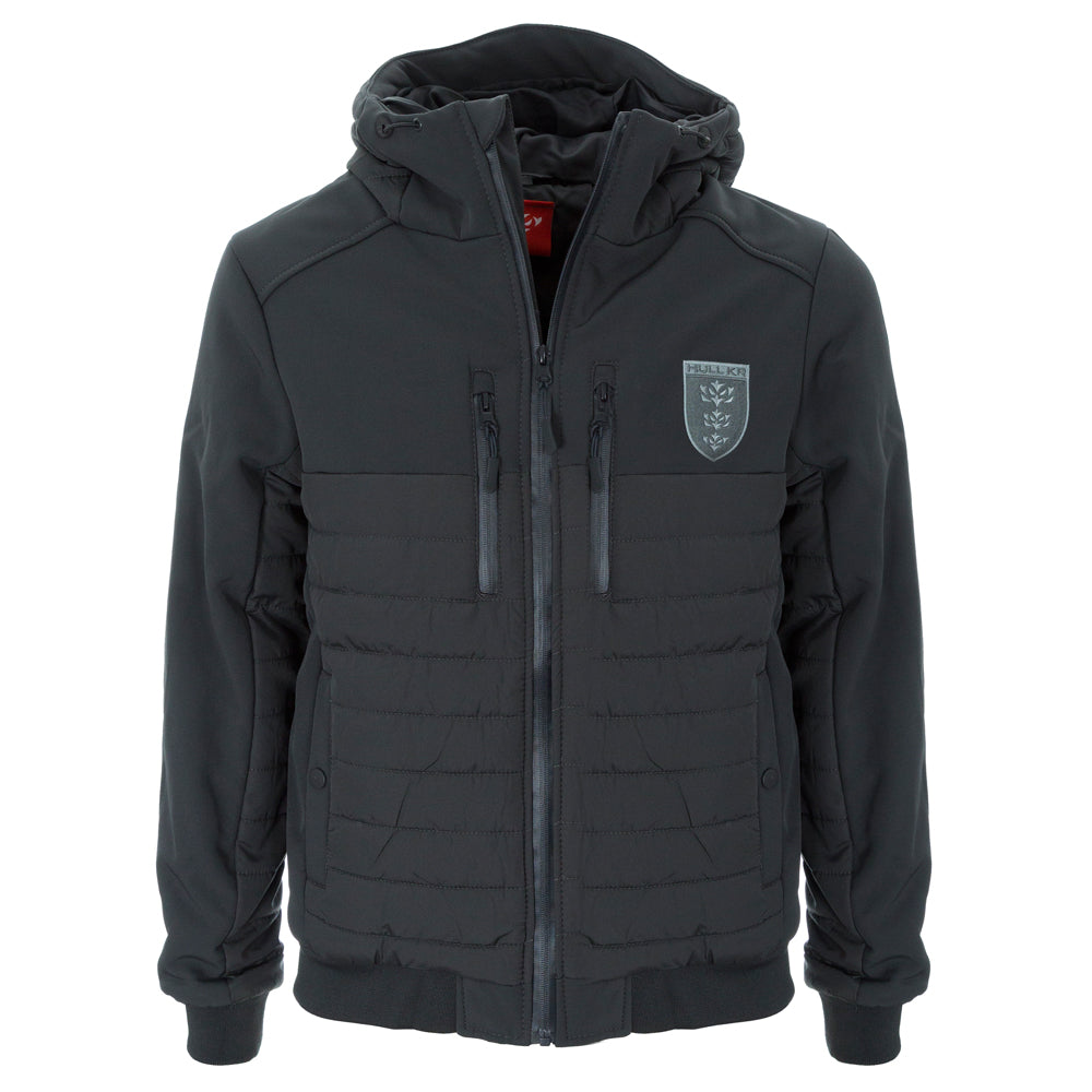 CHARCOAL CREST DOUBLE ZIP JACKET
