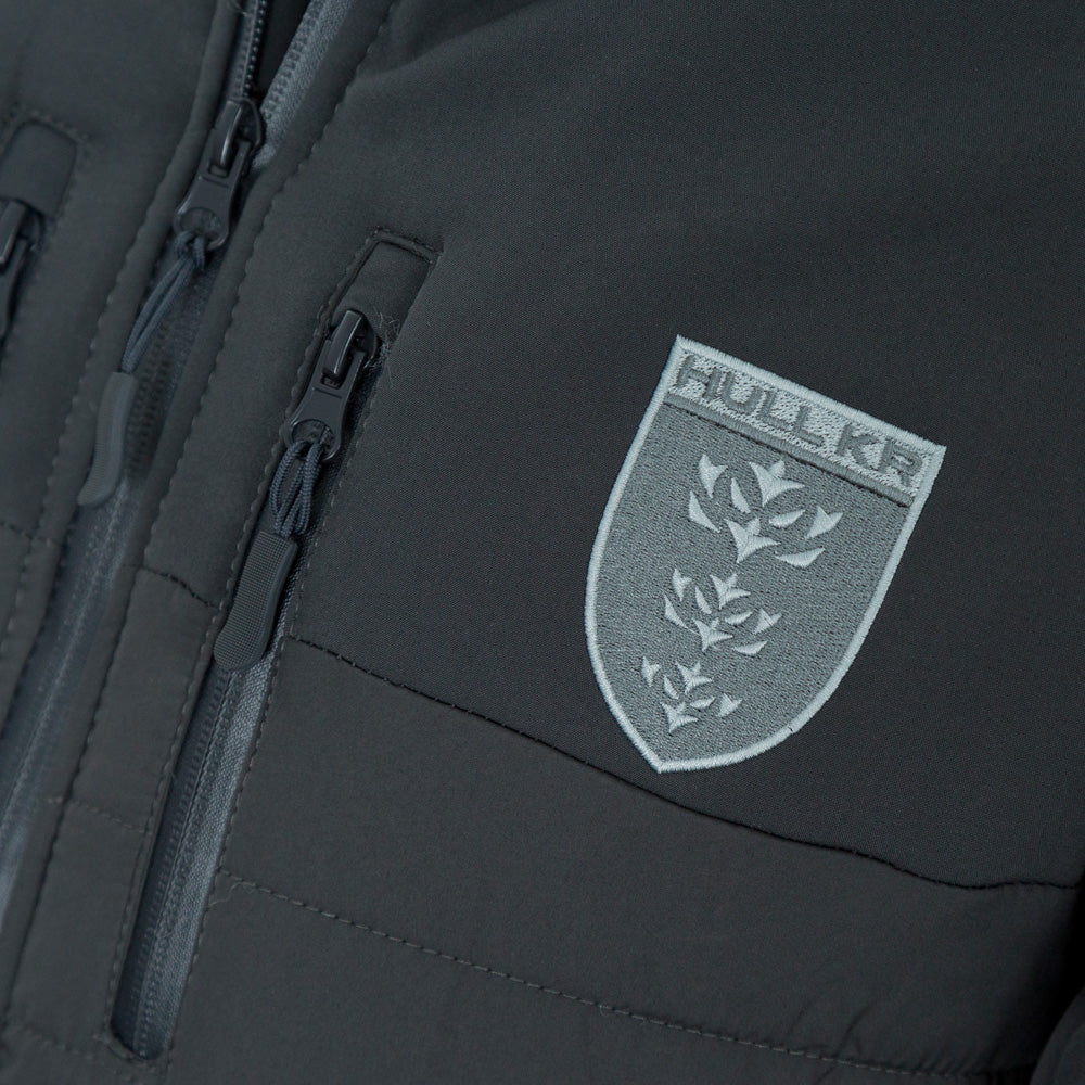 CHARCOAL CREST DOUBLE ZIP JACKET