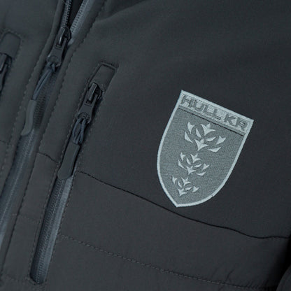 CHARCOAL CREST DOUBLE ZIP JACKET
