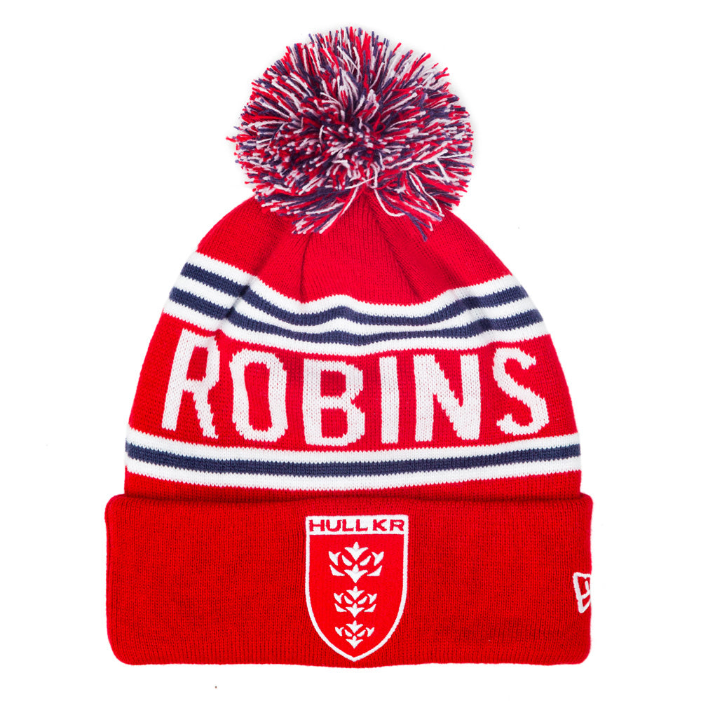 NEW ERA RED ROBINS BOBBLE HAT