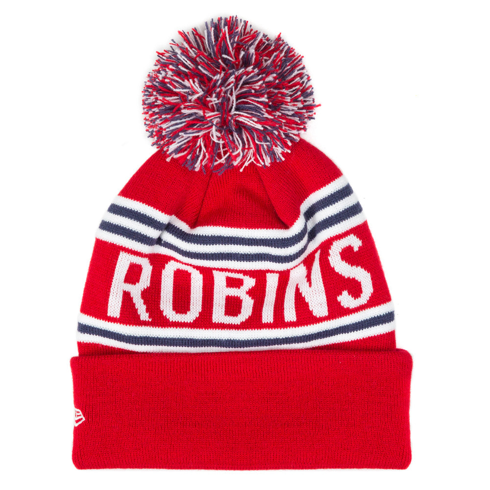 NEW ERA RED ROBINS BOBBLE HAT