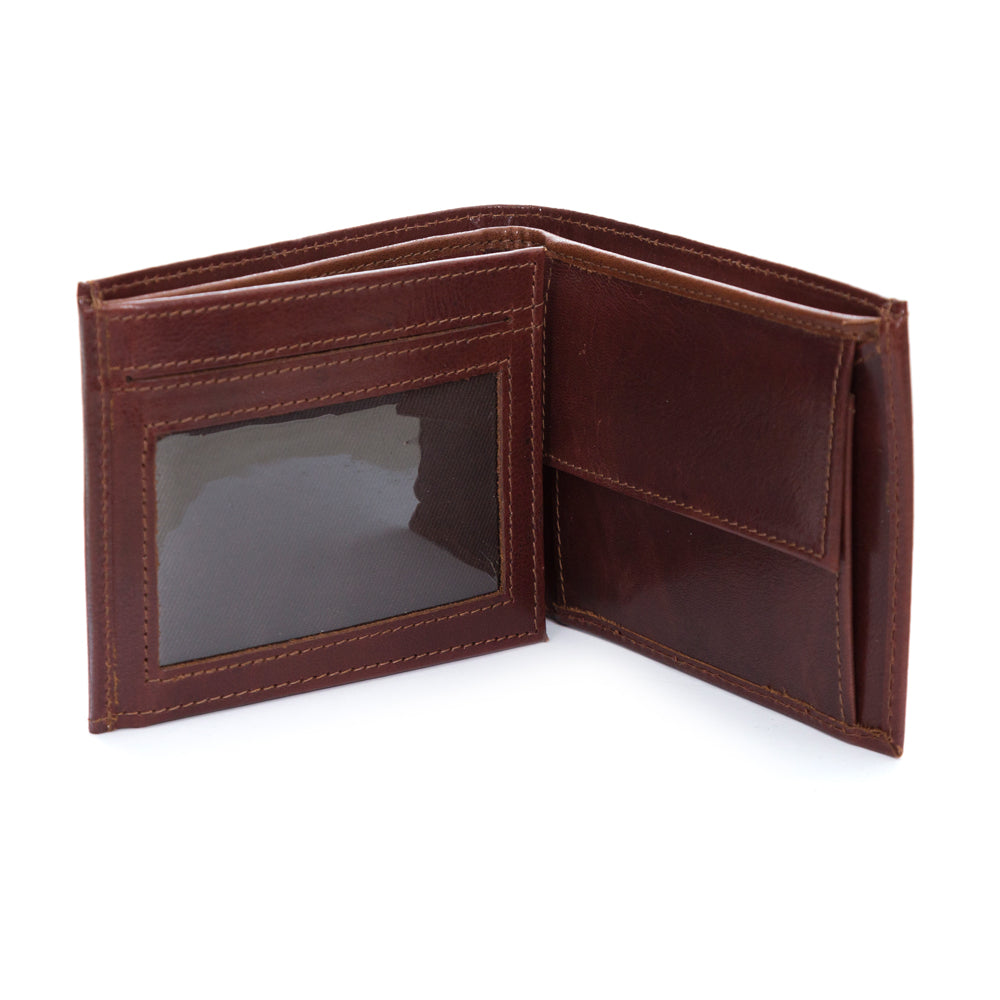 POLISHED BURGUNDY LEATHER WALLET