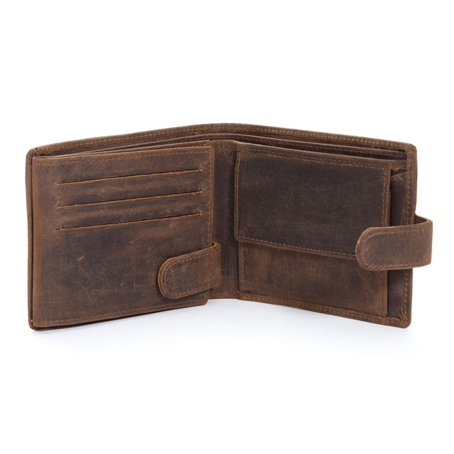 BOXED CREST LEATHER WALLET