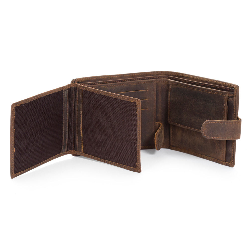 BOXED CREST LEATHER WALLET