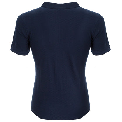 NAVY ICON ZIP POLO