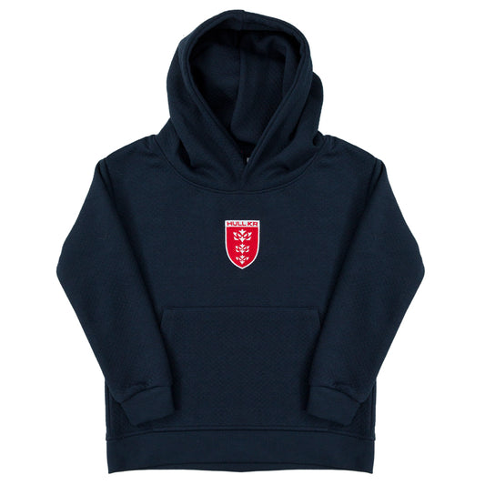 JUNIOR WAFFLE NAVY O/H HOODY