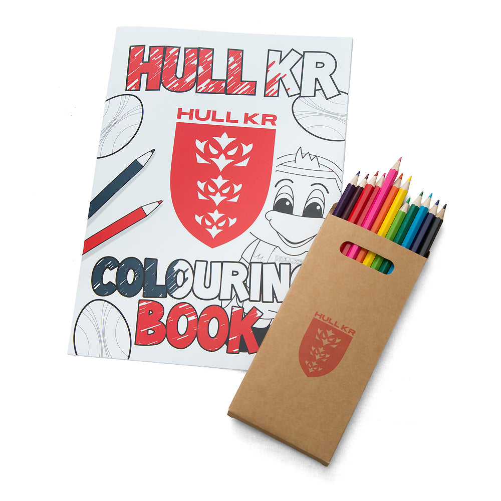 HULL KR COLOURING BOOK AND PENCILS