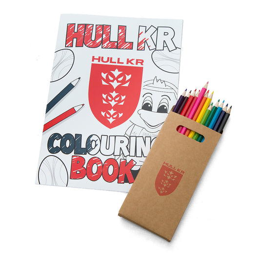 HULL KR COLOURING BOOK AND PENCILS
