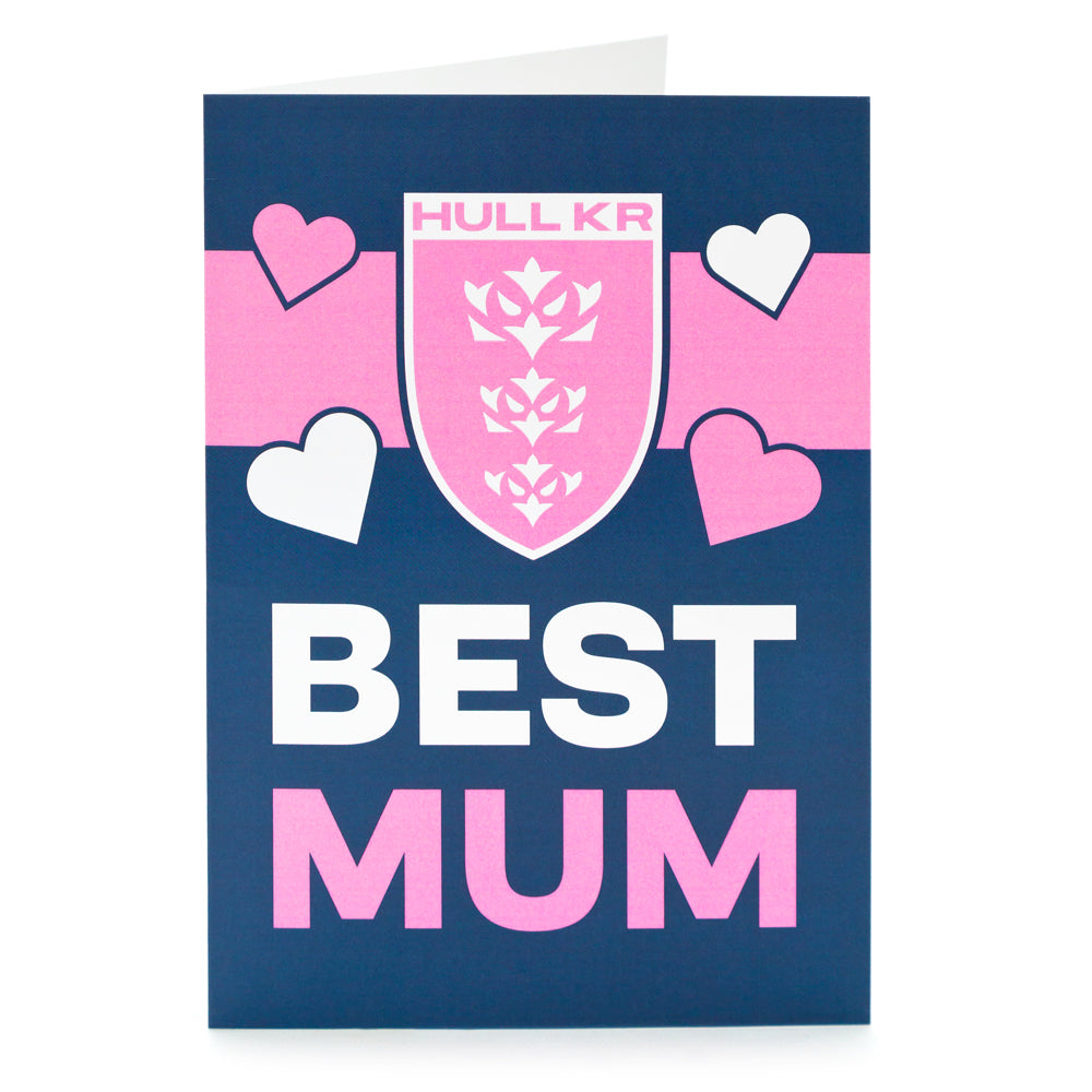 BEST MUM PINK CREST CARD