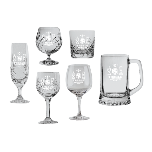 TREBLE WINNERS CRYSTAL GLASSWARE - PRE ORDER