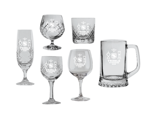 TREBLE WINNERS CRYSTAL GLASSWARE - PRE ORDER