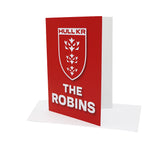 THE ROBINS CREST GREETING CARD