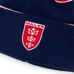 NAVY & RED HOOP BEANIE