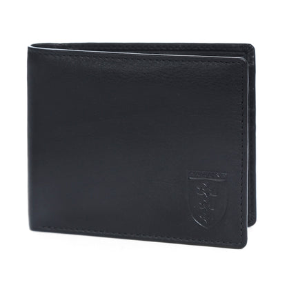 BOXED BLACK LEATHER WALLET