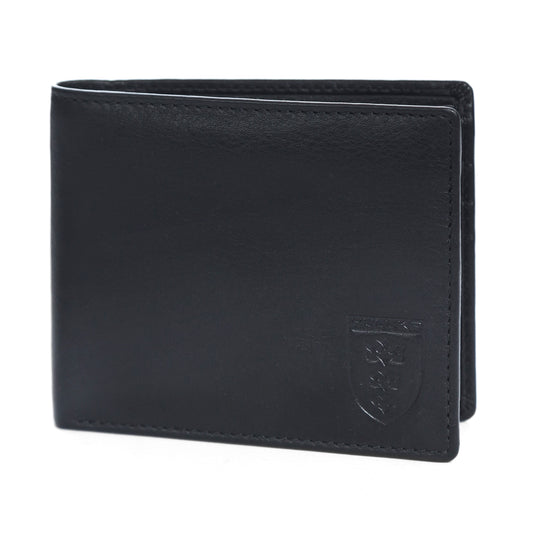 BOXED BLACK LEATHER WALLET